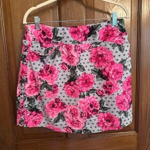 Tail Hot Pink Rose Print Mini Skort